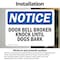 Signmission Door Bell Broken Knock Until Dogs Bark, 14 in W x Rectangle, Vinyl Decal OS-2PACK-NS-D-1014-L-11467 - alternate 5